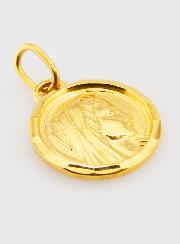 Médaille Profil Sainte Vierge Marie Dorée - 20mm