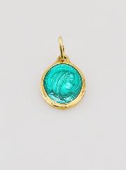Médaille Vierge Marie en Prière 12mm - Couleur Bleue