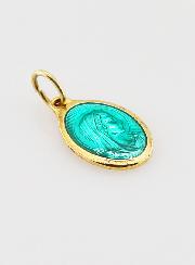 Médaille Vierge Marie en Prière 12mm - Couleur Bleue