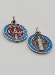 Médaille de Saint Benoit Métal Coloré - 2.1 cm