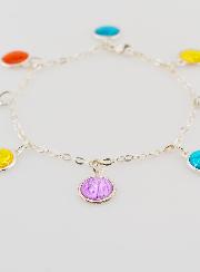 Bracelet Religieux Médailles Sainte Marie 8 Couleurs Argent Massif
