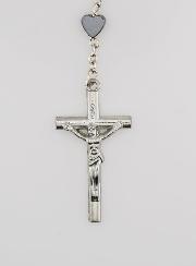 Chapelet Mode Coeur en Hématite - Médaille Miraculeuse