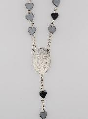 Chapelet Mode Coeur en Hématite - Médaille Miraculeuse