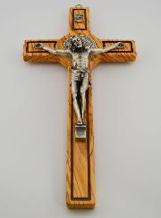 Croix de Saint Benoit en Bois - 30cm