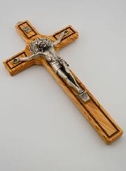 Croix de Saint Benoit en Bois - 30cm