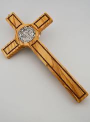 Croix de Saint Benoit en Bois - 30cm