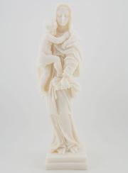 Statue Vierge à l'Enfant Jésus en Albâtre - 25cm