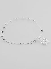 Bracelet Dizainier Perles Cubes - Médaille de Lourdes