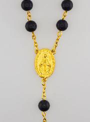 Chapelet en Perles Style Sodalite et Chaîne Or