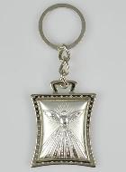 Porte-Clés Esprit Saint en Métal Argenté - 4 cm